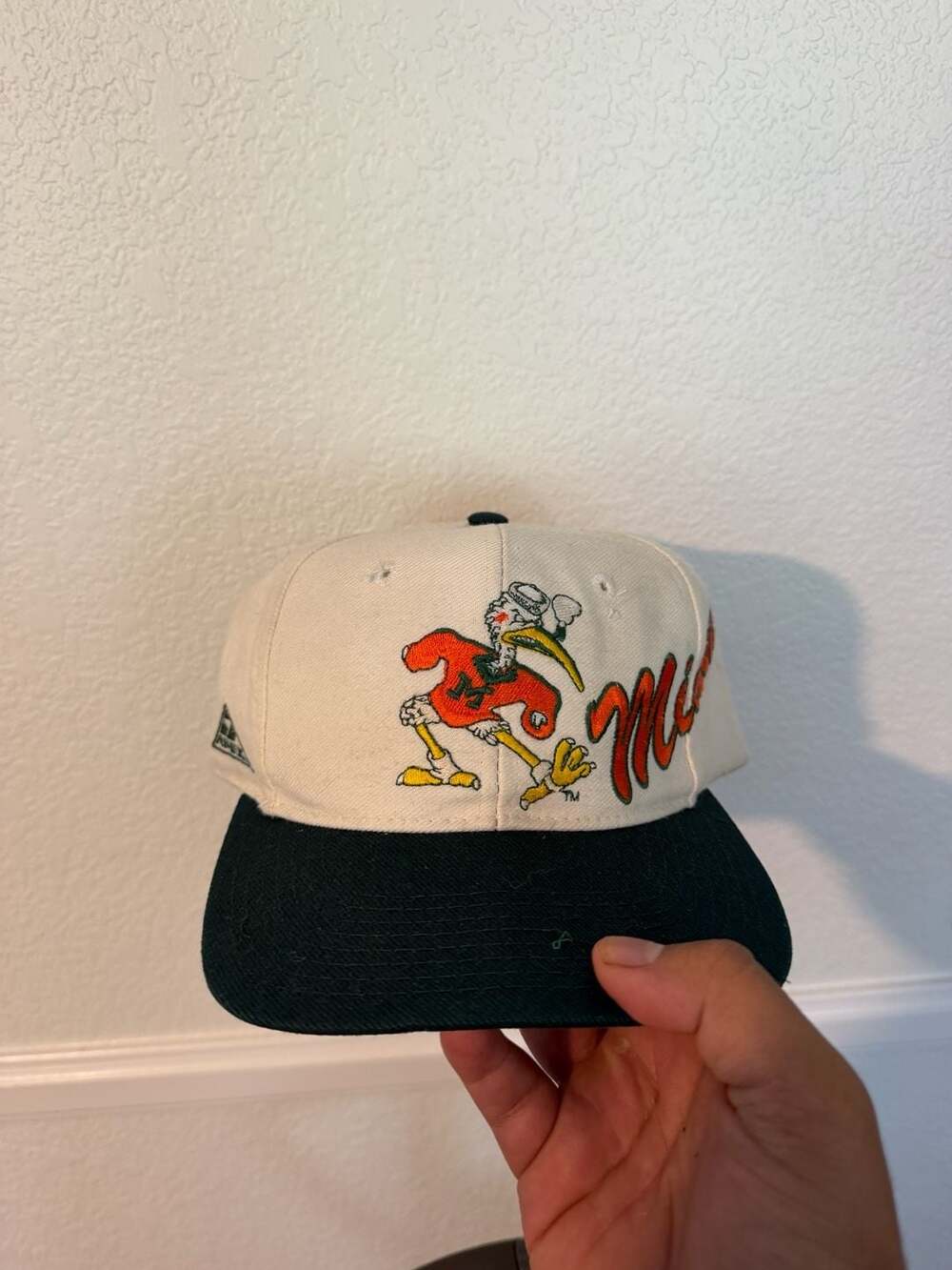 Apex One Miami Hurricanes Sebastian The Ibis Vintage Snapback Hat